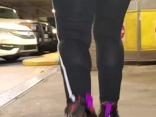 'Candid enormous ass wifey in witness thru Leggings'