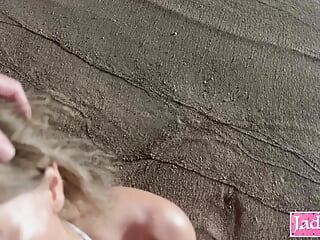 amateur,american,beach,big boobs,blonde,blowjob,close up,homemade,nudist,outdoor,pov,public,swallow,wife,